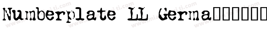 Numberplate LL Germa字体转换